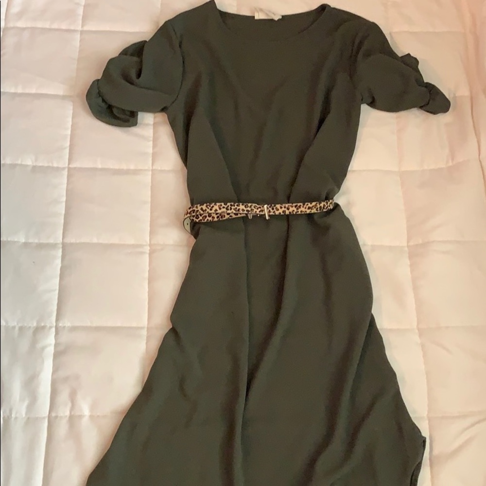 Dark olive dress